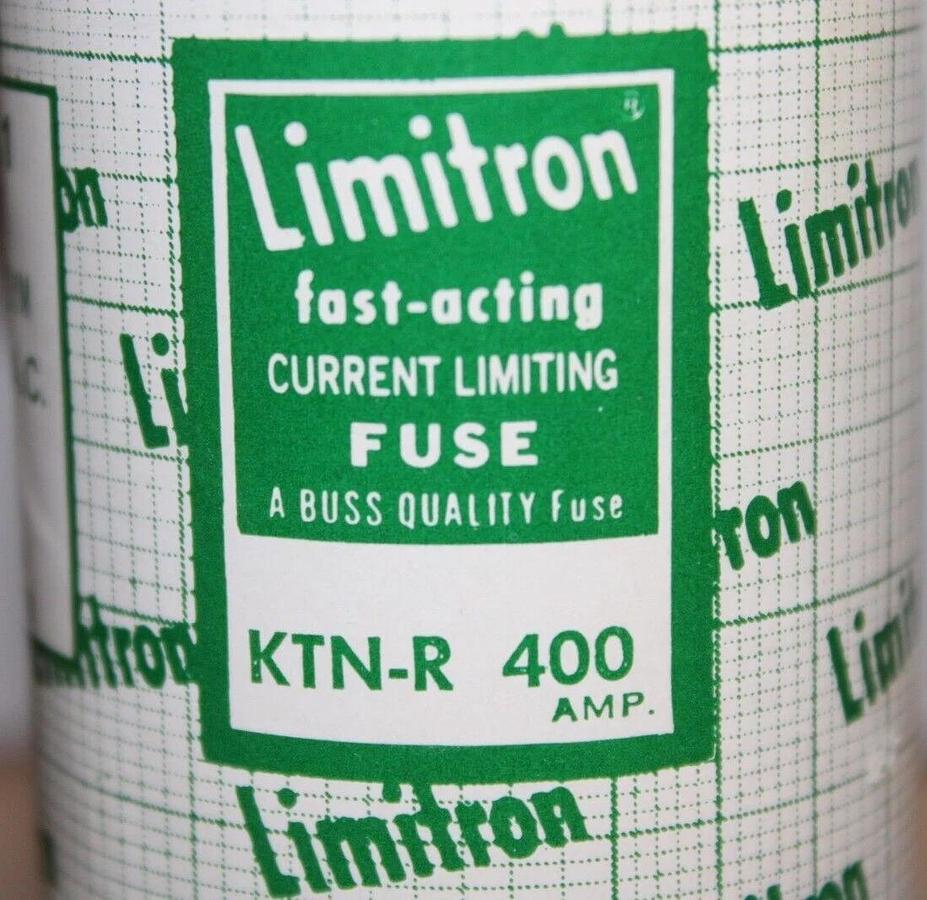 NEW SURPLUS BUSSMANN FAST-ACTING LIMITRON FUSE KTN-R-400 400A 250 VAC LOT OF 3