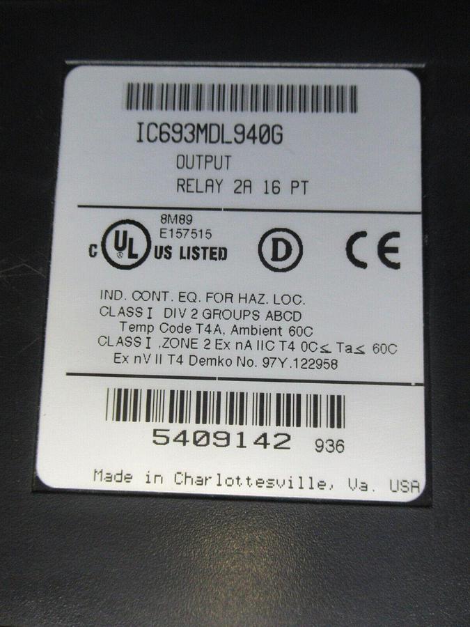 Used GE FANUC OUTPUT RELAY 2A 16 PT MODULE IC693MDL740G **WARRANTY INCLUDED**