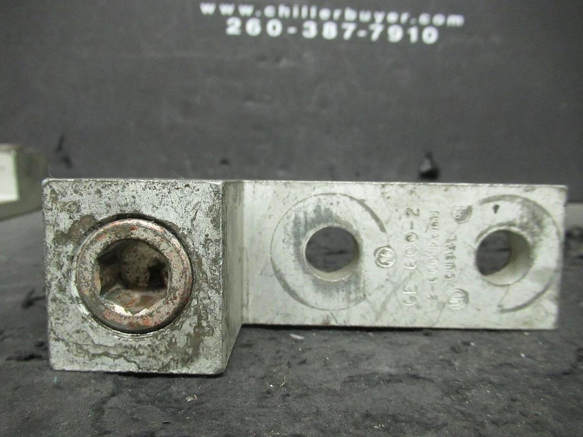 Used (3) QTY GE GE-600-2 1 SINGLE BARREL MECHANICAL CONNECTOR LUGS TAP 600 KCMIL - 2