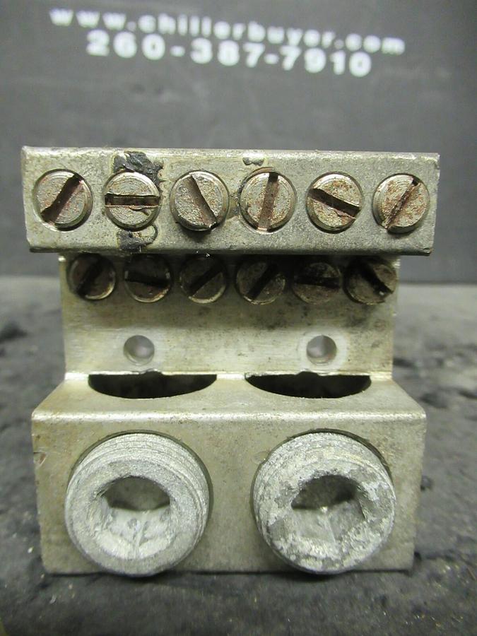 Used (3) MARATHON 97945 MECHANICAL DISTRIBUTION WIRE CONNECTOR LUG TAP 500MCM - #14