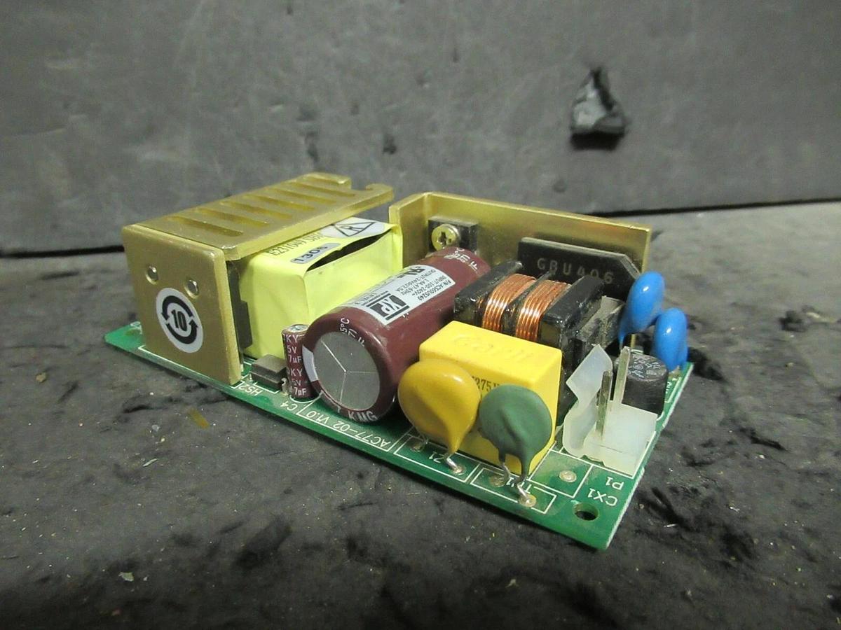Used XP POWER ACS60US240 100-240 VAC TO 24 VDC POWER SUPPLY CIRCUIT BOARD 2012B1011G