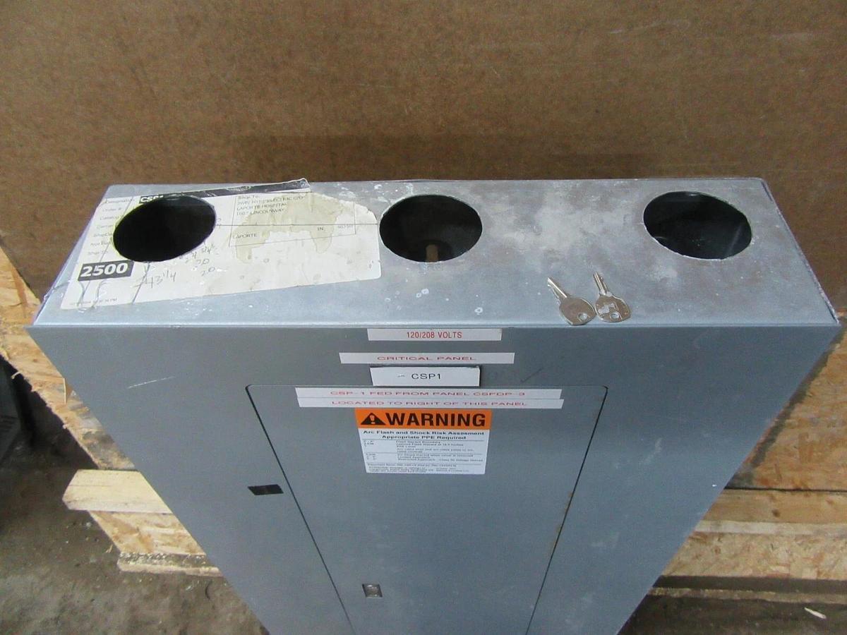 Used 225 AMP SQUARE D NQOD / QO / QOB PANELBOARD PANEL MLO 3 PH 4 W 208Y/120 V E3