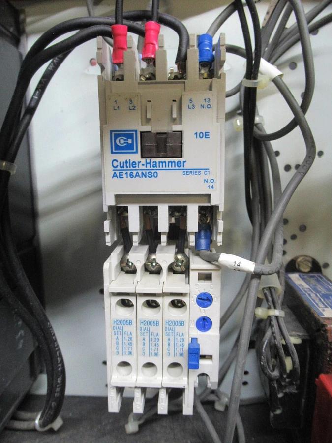 Used CUTLER HAMMER MOTOR STARTER CONTROL MODEL: 2100 12" W/ AE16ANS0 NEMA SIZE 0 3AMP
