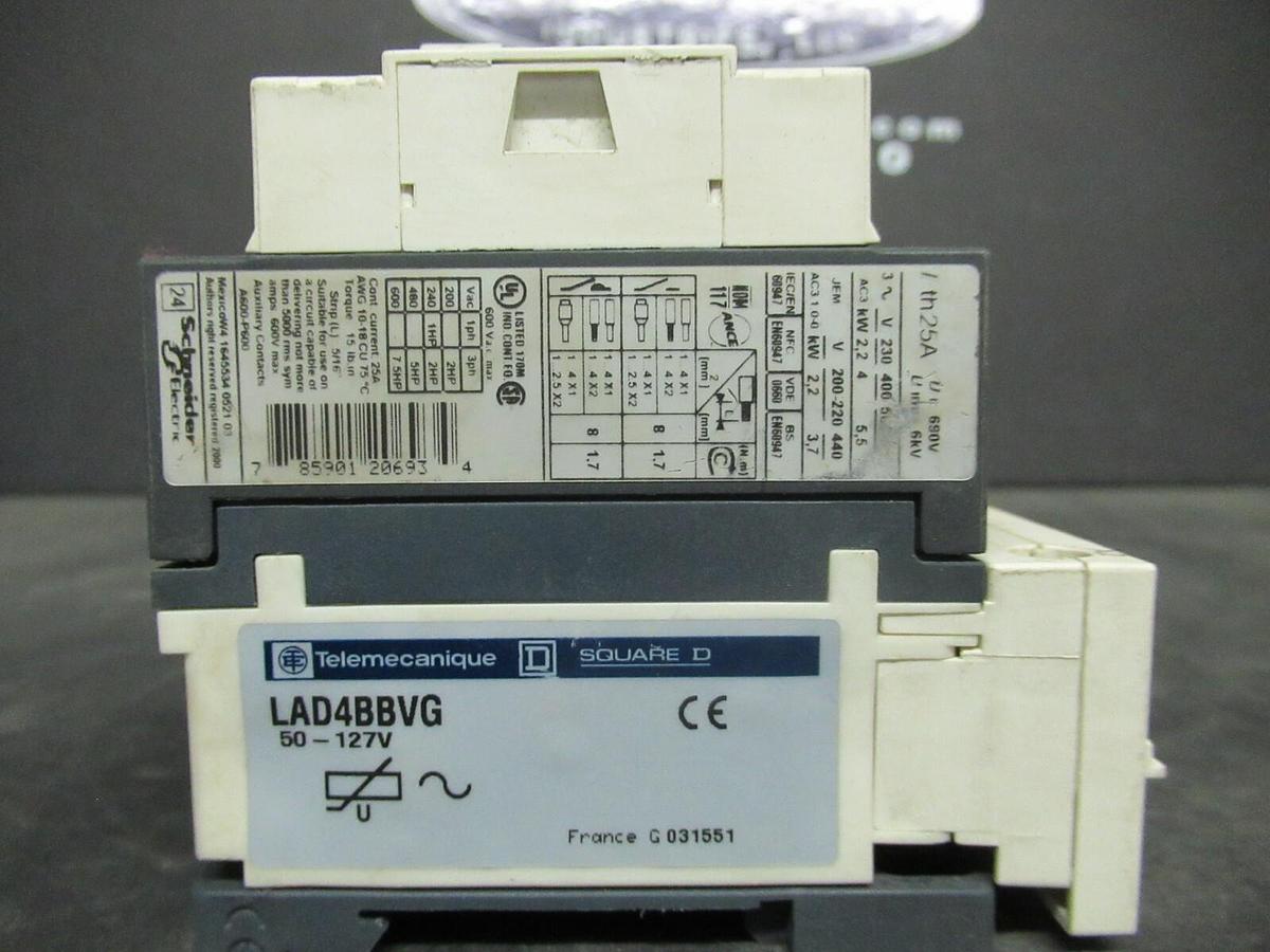 Used SCHNEIDER CONTACTOR LC1D09 25 AMP 600 VAC 7.5 HP **WARRANTY INCLUDED!**