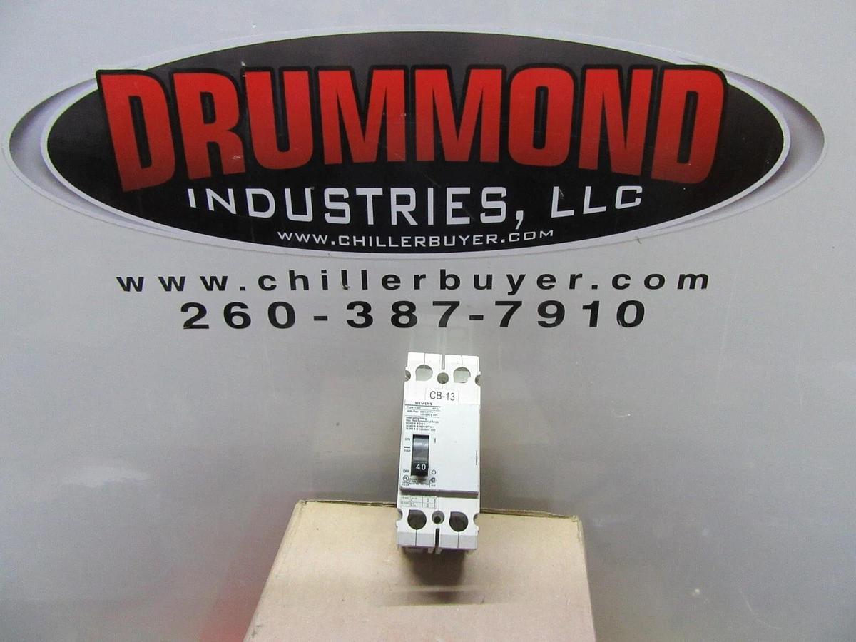 Used SIEMENS CIRCUIT BREAKER CQD240 480/277 VAC 40 AMP 2-POLE **WARRANTY**