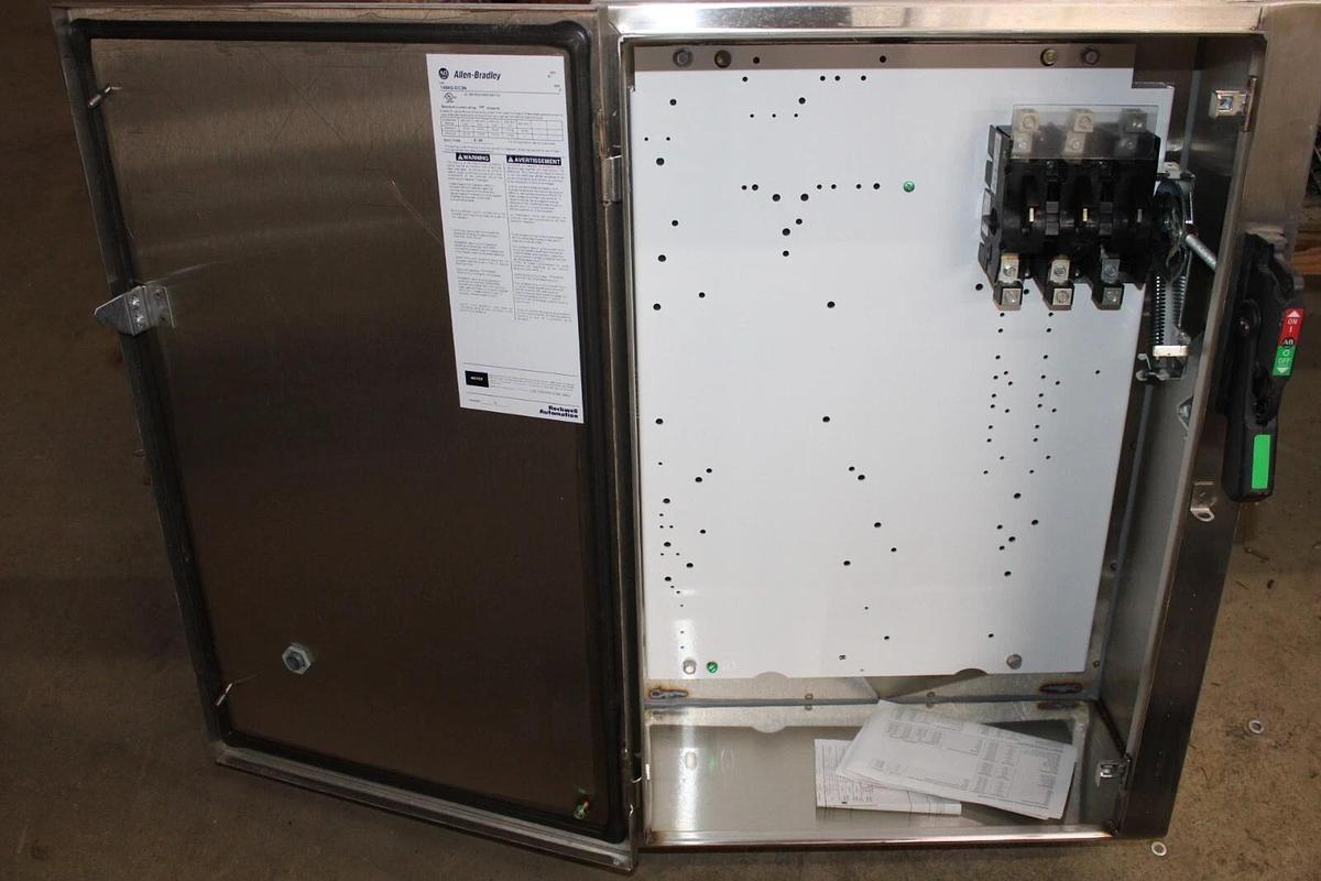 NEW ALLEN BRADLEY STAINLESS STEEL 4X ENCLOSURE 1494G-DC3N 100 AMP DISCONNECT