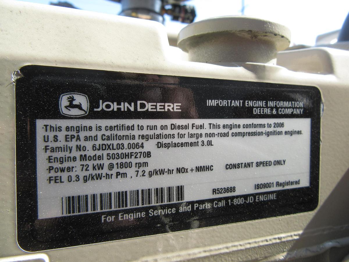 Used 60 KW DIESEL GENERATOR KATOLIGHT 120/240V RE-CONNECTABLE 786 HRS VIDEO WE SHIP