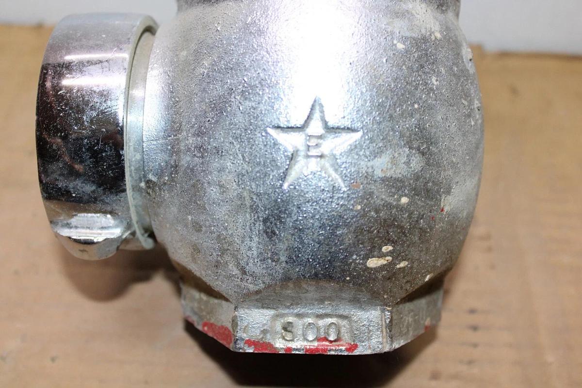 Used ELKHART BRASS U ANGLE FIRE HOSE VALVE 2.5" 15-31-SA 300 PSI **WARRANTY**