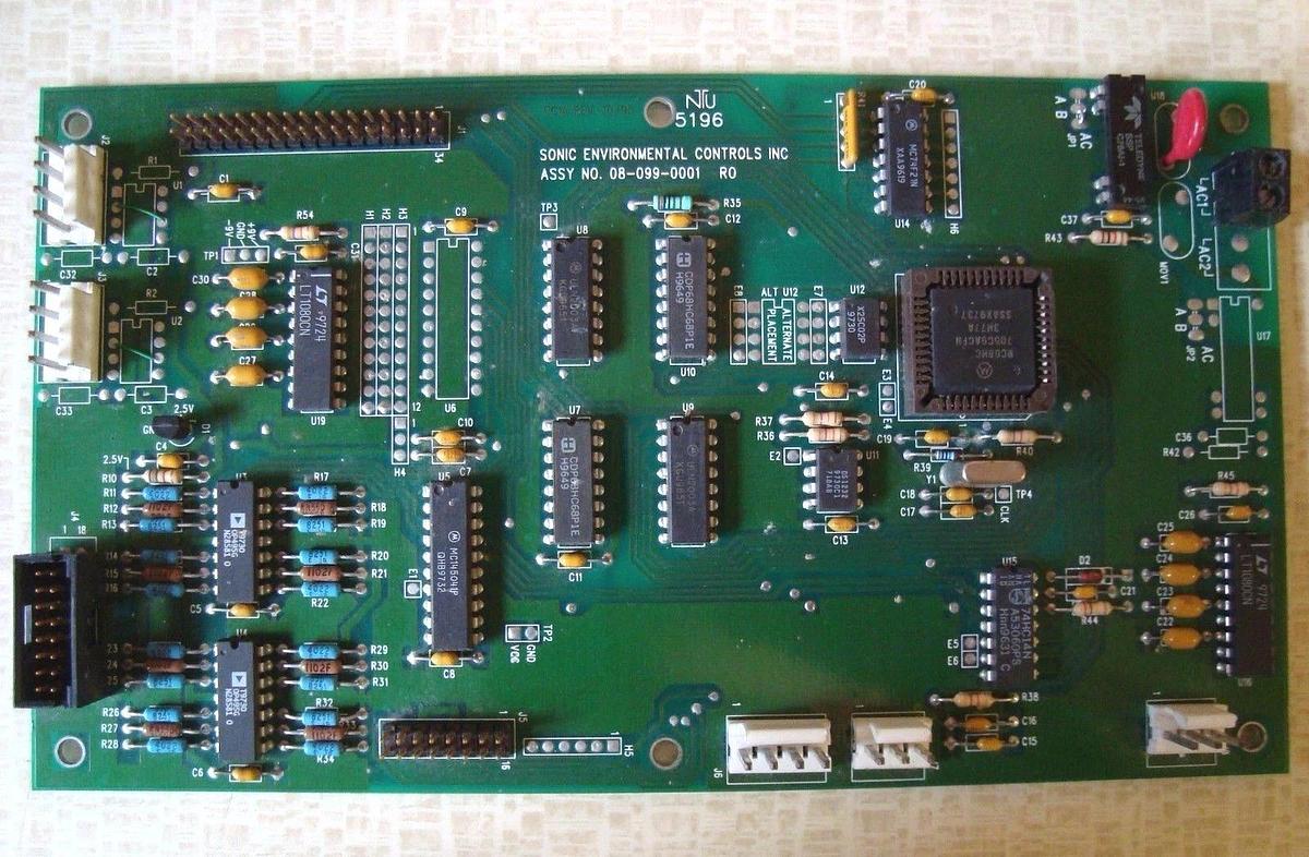 Used SONIC ENVIRONMENTAL CONTROLS INC CIRCUIT BOARD ASSEMBLY # 08-099-0001