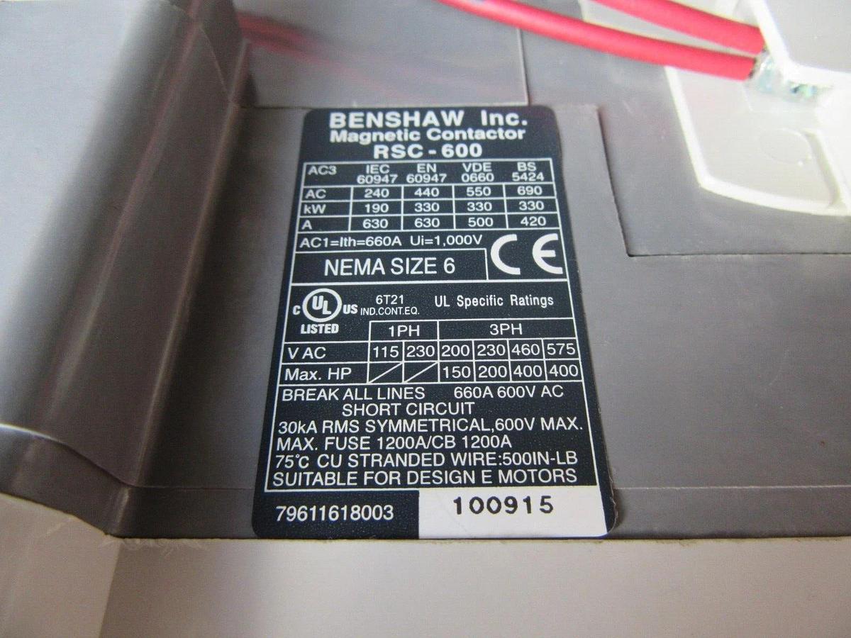 Used MCQUAY BENSHAW 650 HP STARTER 862 AMPS 460 VAC 3 PH M183C-FSCDWD3-862A-460-1