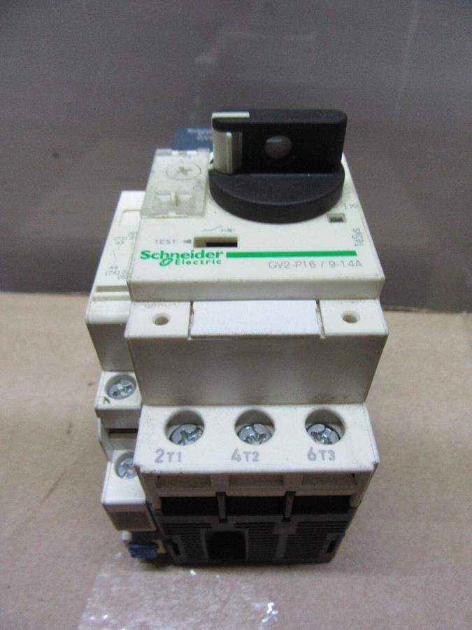 Used SCHNEIDER MANUAL MOTOR STARTER GV2-P16 600 VAC 10 HP 14 AMP 3-PHASE