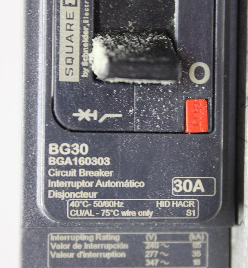Used SQUARE D I-LINE BREAKER FA36020 20 AMP 3-POLE 600 VAC **WARRANTY INCLUDED**
