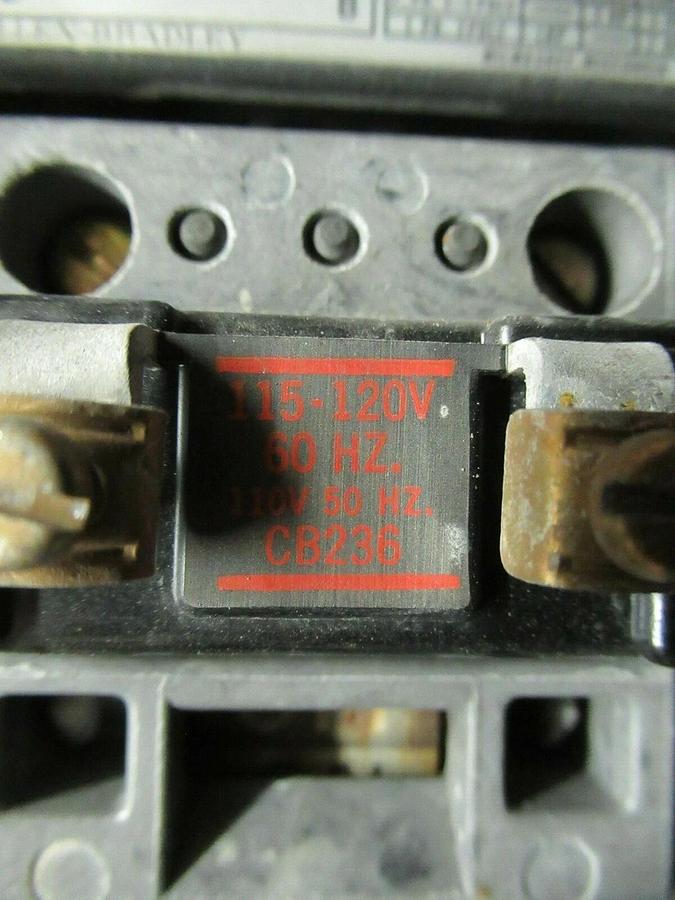 Used ALLEN BRADLEY STARTER 509-A0D SER. B 600 VAC 5 HP @ 460 VAC 18 AMP SIZE 0