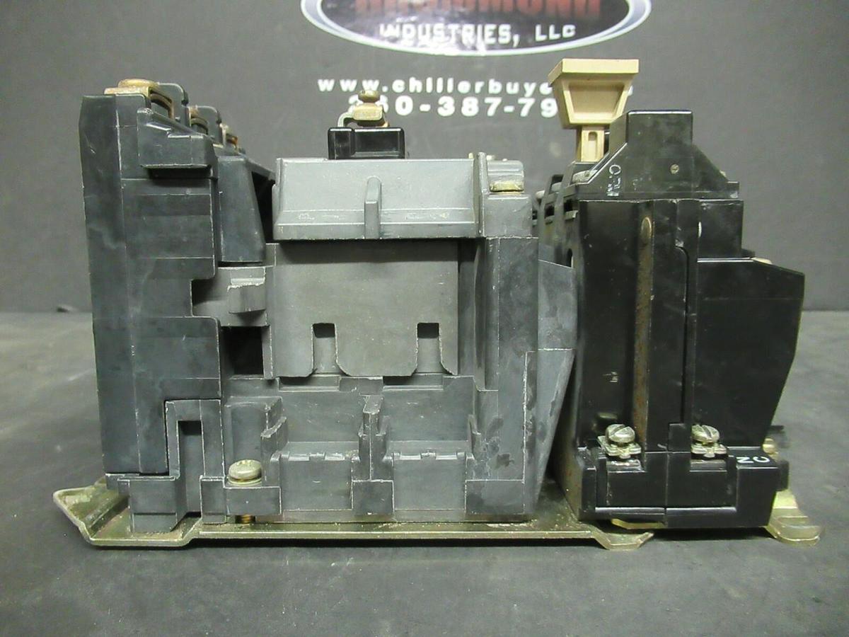 Used ALLEN BRADLEY STARTER 509-A0D SER. B 600 VAC 5 HP @ 460 VAC 18 AMP SIZE 0