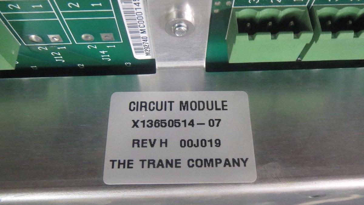 Used TRANE CIRCUIT MODULE  MODEL/REVISION: X13650514-07 REV H **WARRANTY INCLUDED**