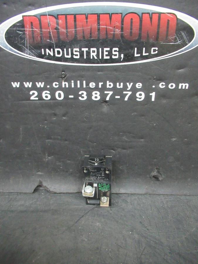 Used BULLDOG ELECTRIC / PUSHMATIC HACR BREAKER P-120 38258 20 AMP 240 VAC 1-POLE