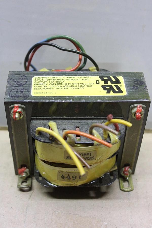 Used EMEREX TRANSFORMER 139302-01 300 VA PRI: 600V SEC: 24V 136202P1 **WARRANTY**