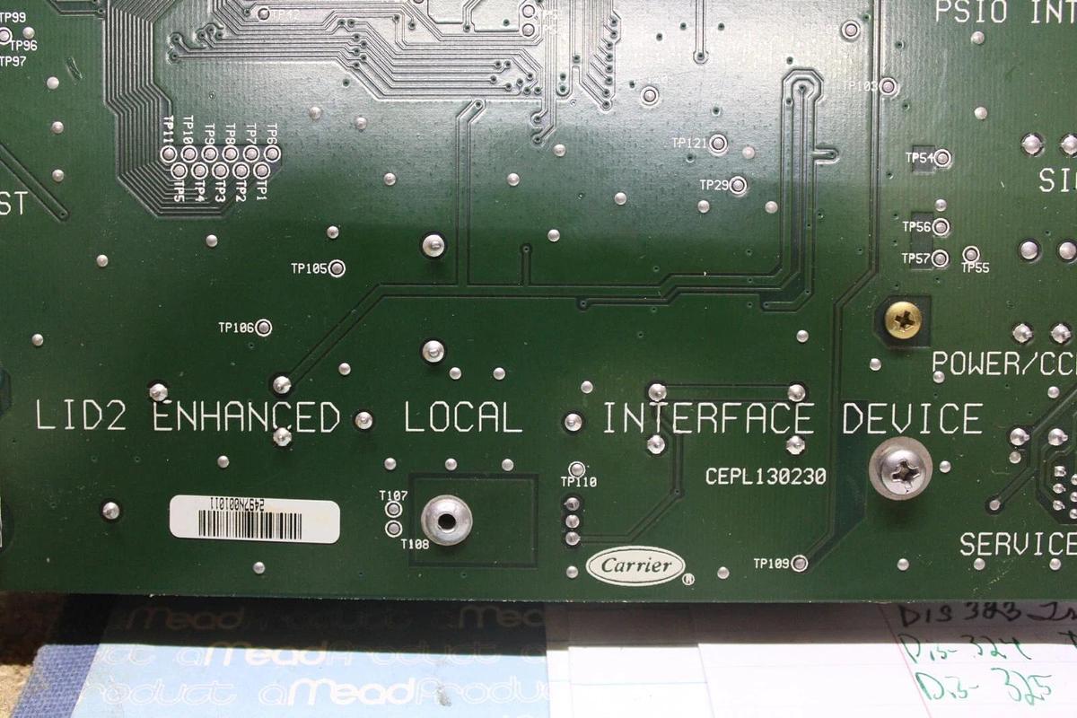 Used CARRIER COMFORT NETWORK LID2 DISPLAY INTERFACE CES0130036-00 CEPL130230-01
