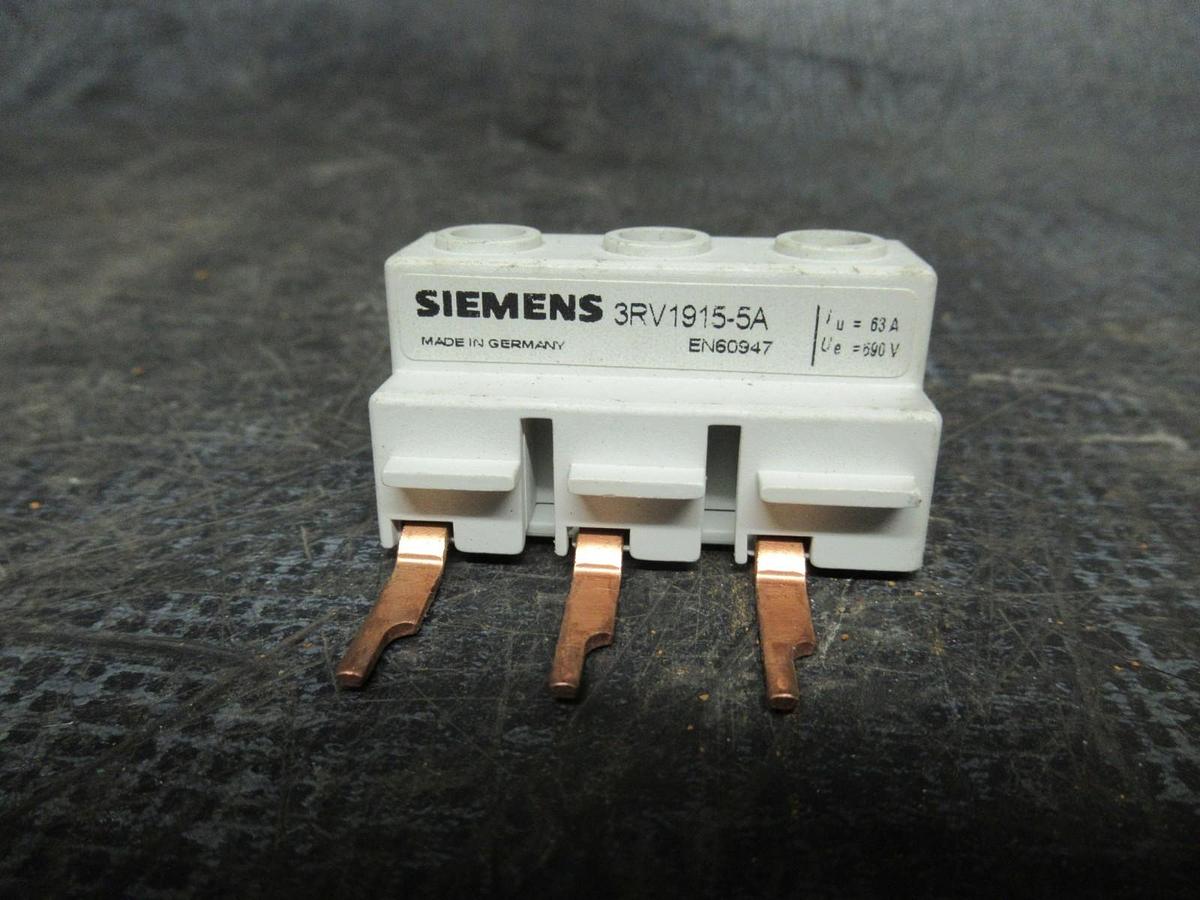 Used (3) SIEMENS BUSSBAR FEEDER LUG SET 3RV1915-5A LOT OF 3 **WARRANTY INCLUDED**