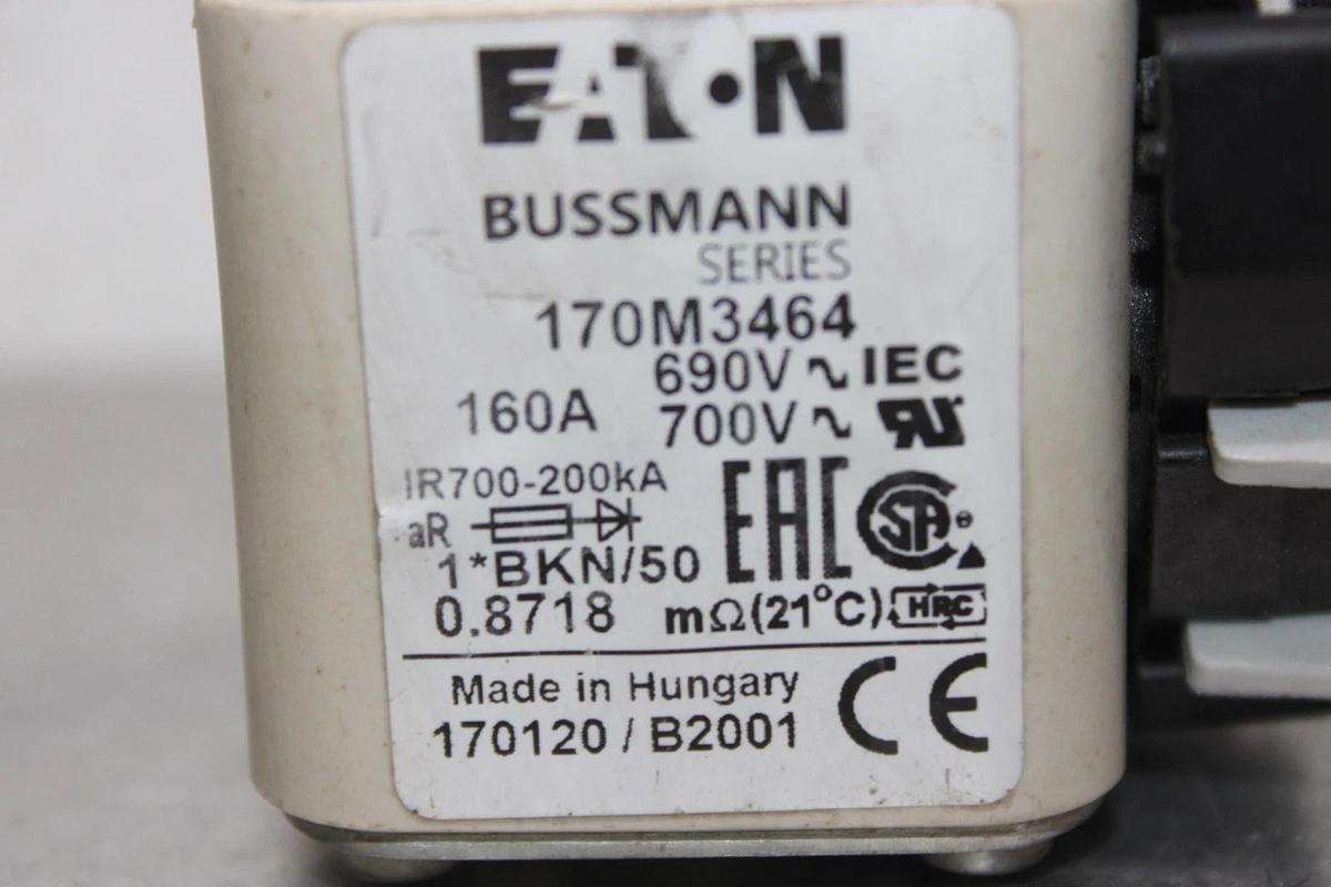 Used EATON BUSSMANN SQUARE BODY FUSE 170M3464 700 VAC 160 AMP *WARRANTY*
