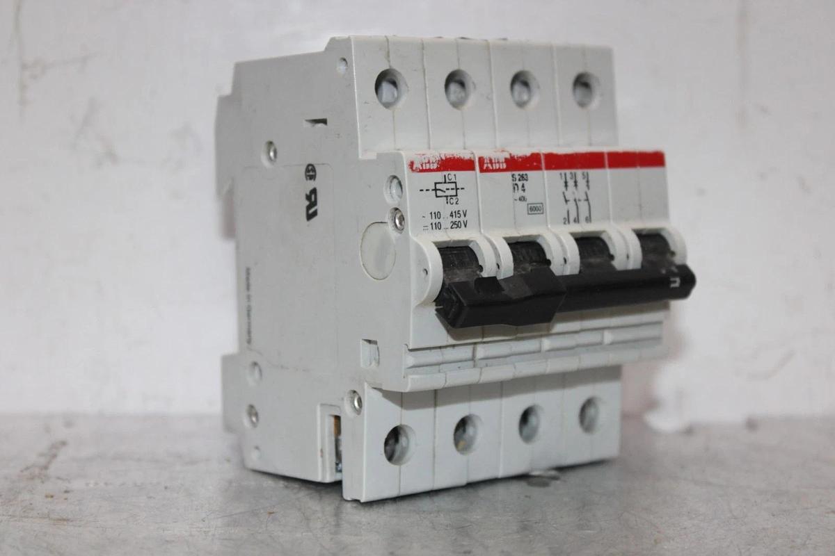 Used ABB CIRCUIT BREAKER 4-POLE 400 VAC **WARRANTY INCLUDED**