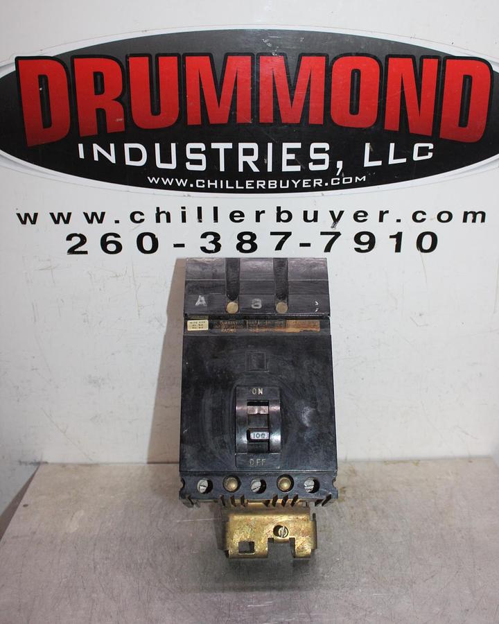Used SQUARE D I-LINE CIRCUIT BREAKER FC34100 SERIES 2 100 AMP 480 VAC 3-POLE