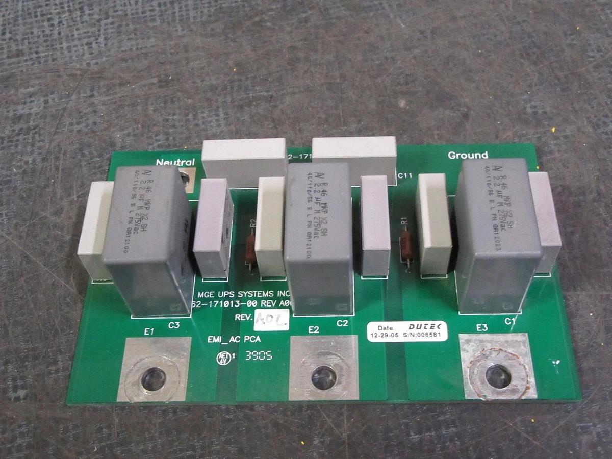 Used MGE UPS SYSTEMS EMI AC PCA ASSEMBLY MODEL: 72-171013-00 ; 62-171013-00