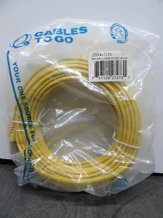 50 FOOT STP CAT 5E ETHERNET PATCH CABLE RJ45 M/M CTG 27273
