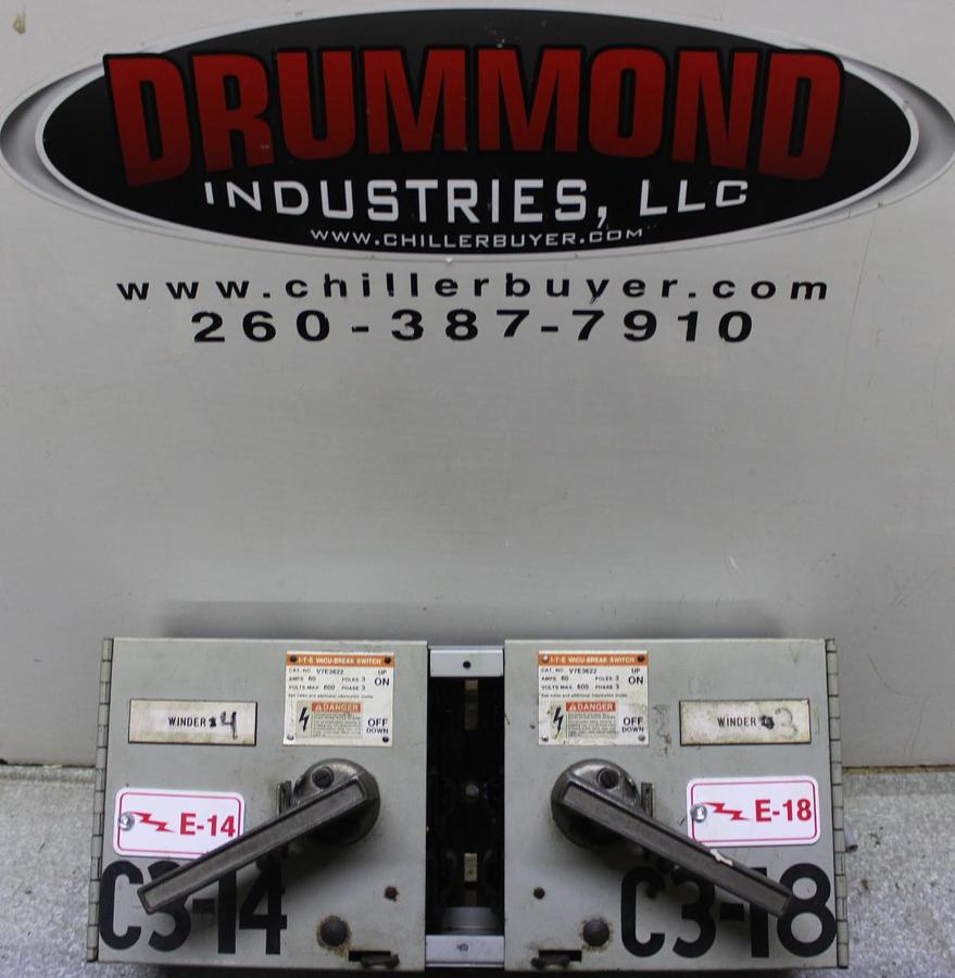 Used ITE TWIN VACU-BREAK FUSIBLE PANELBOARD SWITCH V7E3611 600V 30A