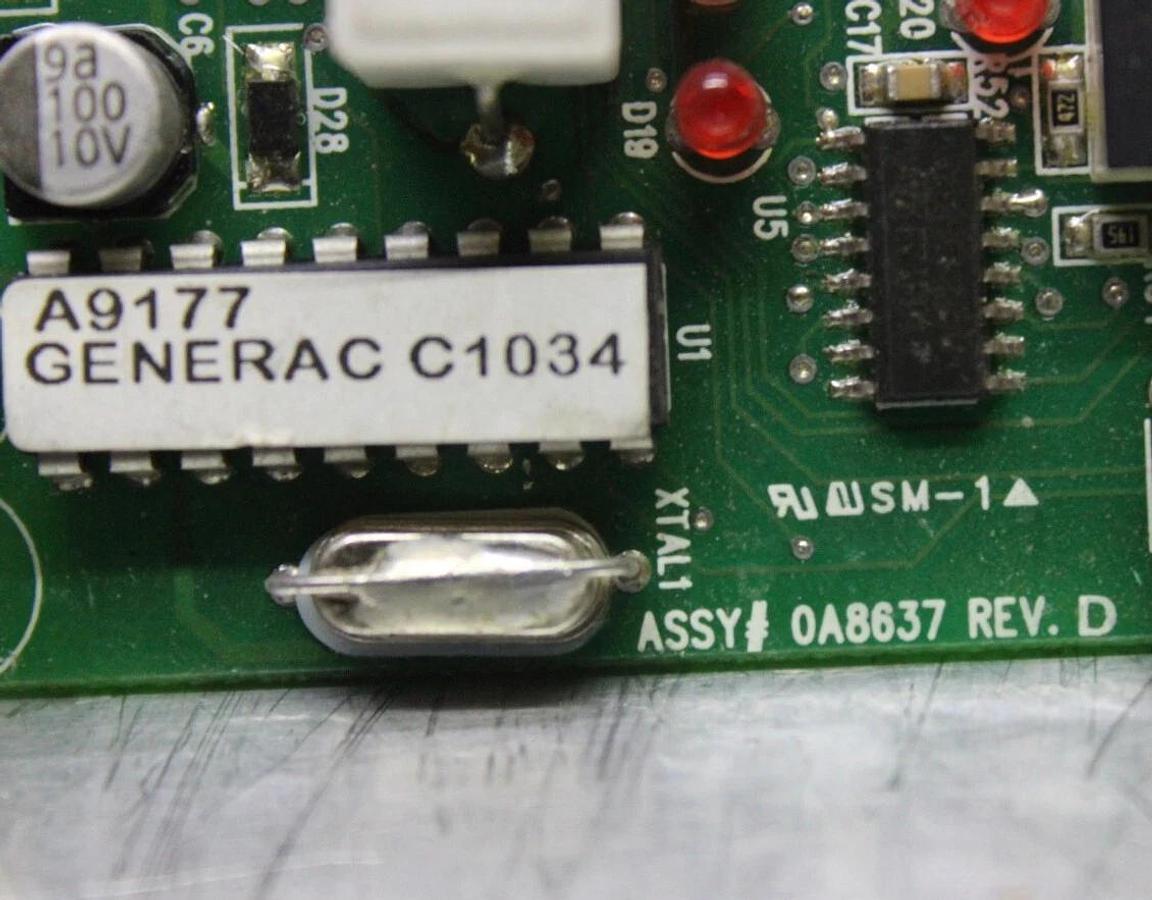 Used GENERAC MARK III EXERCISER CIRCUIT BOARD 0A8637 REV. D 0A8638 REV. D *WARRANTY*