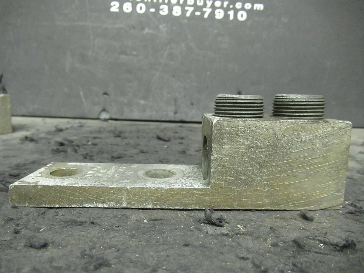 Used (3 QTY) CMC LID2-600 2 DOUBLE BARREL MECHANICAL CONNECTOR LUG TAP #2 - 600MCM
