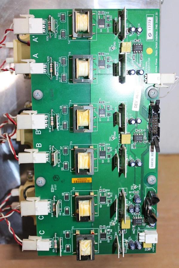 Used ACTIVE POWER UPS MODULE STATIC SWITCH INTERFACE 30036 REV. F W/ SKKT-500/18E