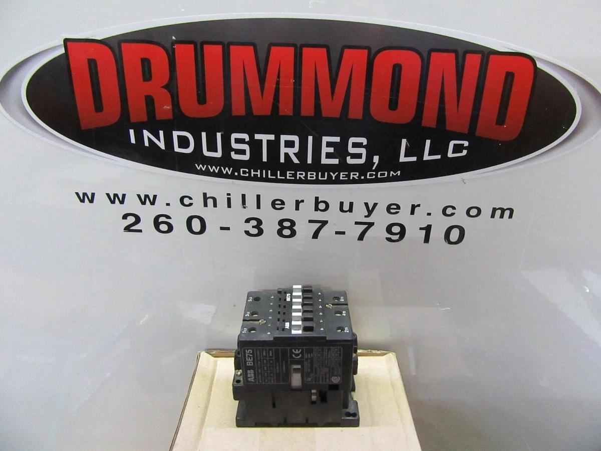Used ABB CONTACTOR BE75 600 VAC 105 AMP 75 HP 3-PHASE 3-POLE COIL: 24 VDC