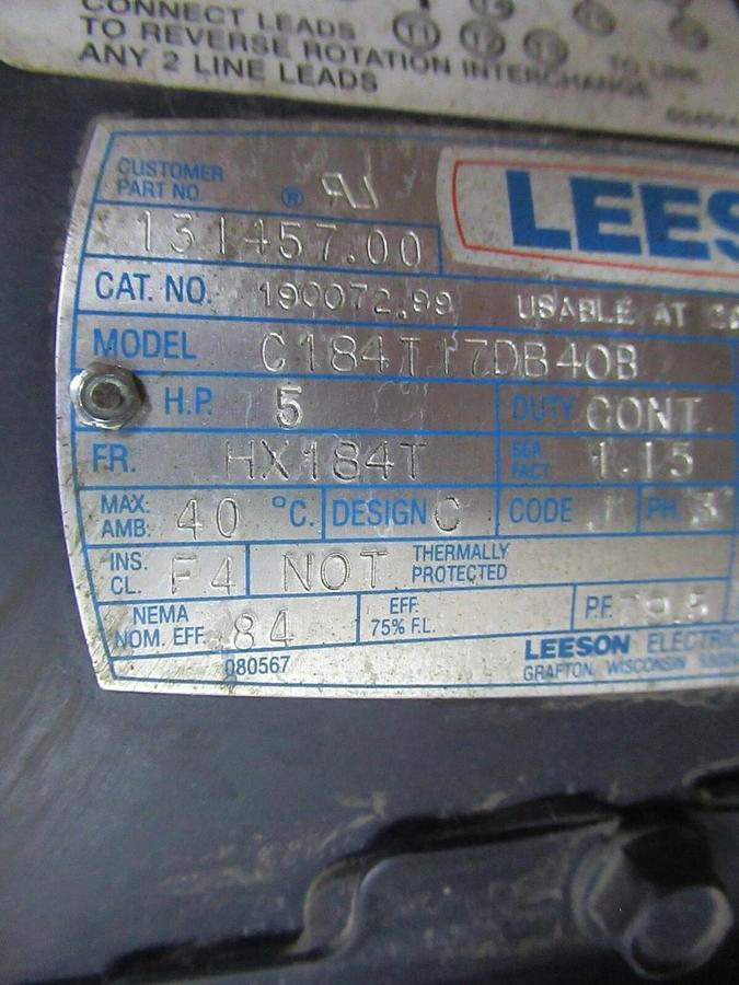 NEW 48" LOREN COOK TUBULAR AXIAL FAN CAST ALUM BLADES 5HP 230 / 460 V 1750 RPM