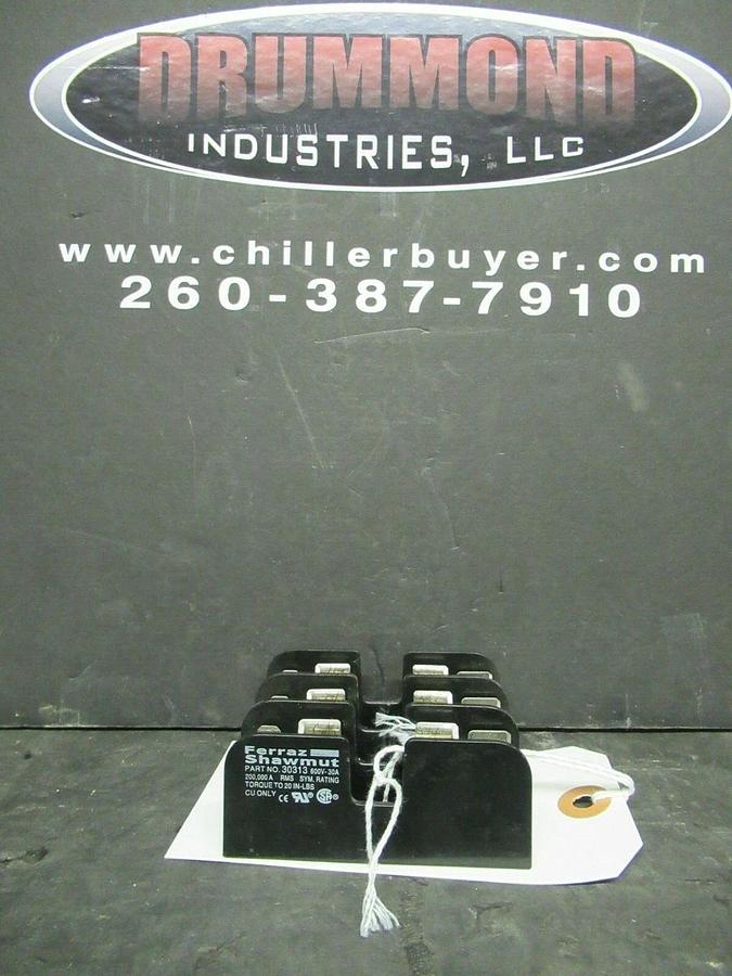 Used FERRAZ SHAWMUT FUSE HOLDER 30313 FOR 30 AMP 600 V FUSES **WARRANTY**