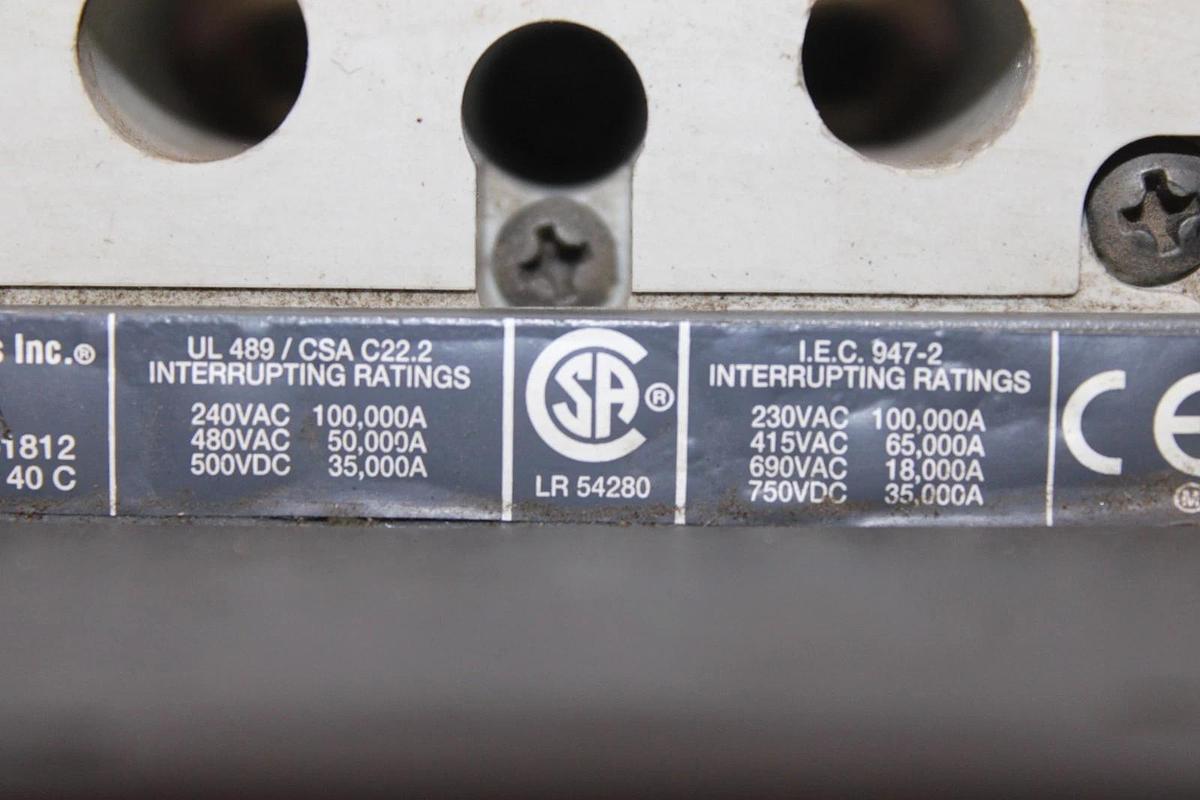 Used ABB CIRCUIT BREAKER SACE S3 S3H 225 AMP 480 VAC 3-POLE **WARRANTY INCLUDED**