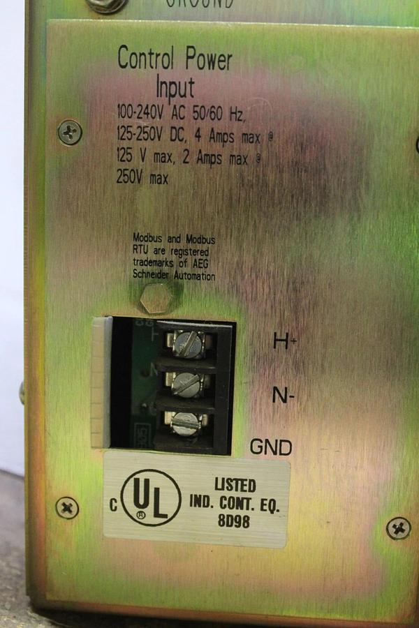 Used GENERAL ELECTRIC POWER LEADER MODBUS MONITOR PLMNTR2 240 VAC 4 AMP TYPE 12