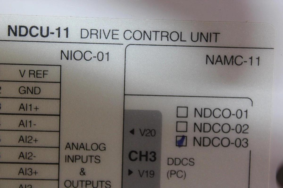 Used ABB VFD CONTROL UNIT NDCU-11K 64053400B **WARRANTY INCLUDED**