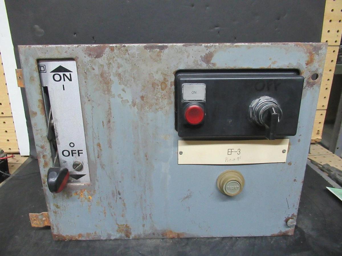 Used SQUARE D MCC MOTOR CONTROL STARTER 12" MODEL 5 W/ NEMA SIZE 1 8536SCO3 10 HP