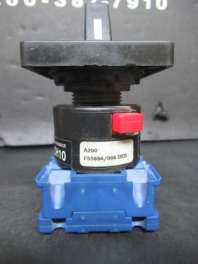 Used KRAUS + NAIMER ROTARY SWITCH CH10 A200 F55694/006-DES 600 VAC 20 AMP 5 HP