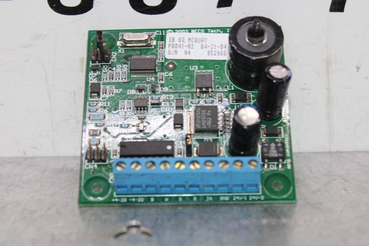 Used MCQUAY BECS CIRCUIT BOARD 6421-000 P0041-02 **WARRANTY INCLUDED**