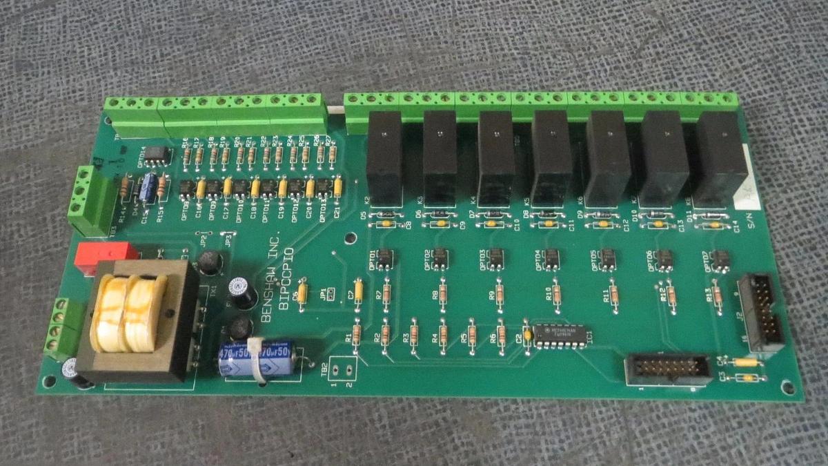 Used BENSHAW I/O INPUT OUTPUT CHILLER CIRCUIT BOARD MODEL: BIPCCPIO ASSEMBLY: PC-1364