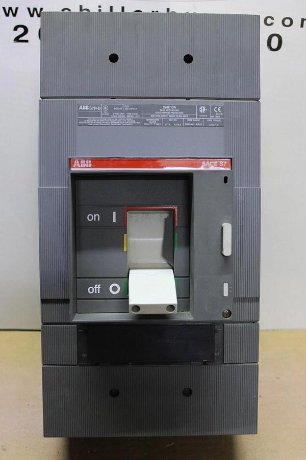 Used ABB MOLDED CASE SWITCH SACE S7H-D 1200 AMP 600 VOLT 3-POLE SACE S7