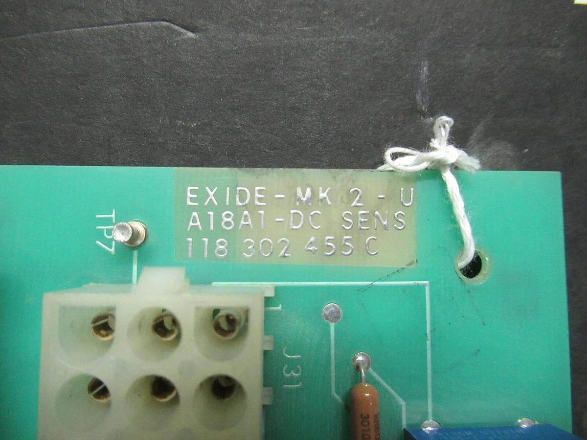 Used EXIDE DC SENS BOARD 118-302-455-C / 101072993-P2