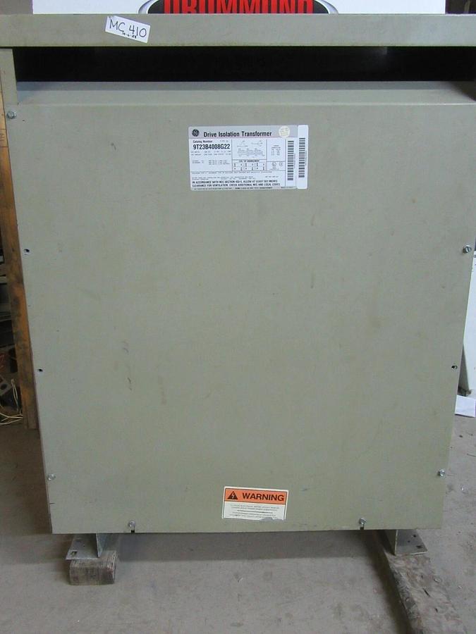 Used GE TRANSFORMER 9T23B4008G22 93 KVA 3-PHASE PRI: 460 VOLT SEC: 460/266 VOLT