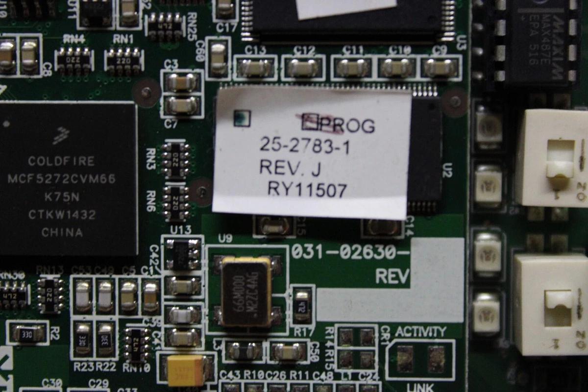 Used YORK STACKED CHILLER INTERFACE BOARD 25-2698-18 REV. D W/ 25-2783-1 REV. J