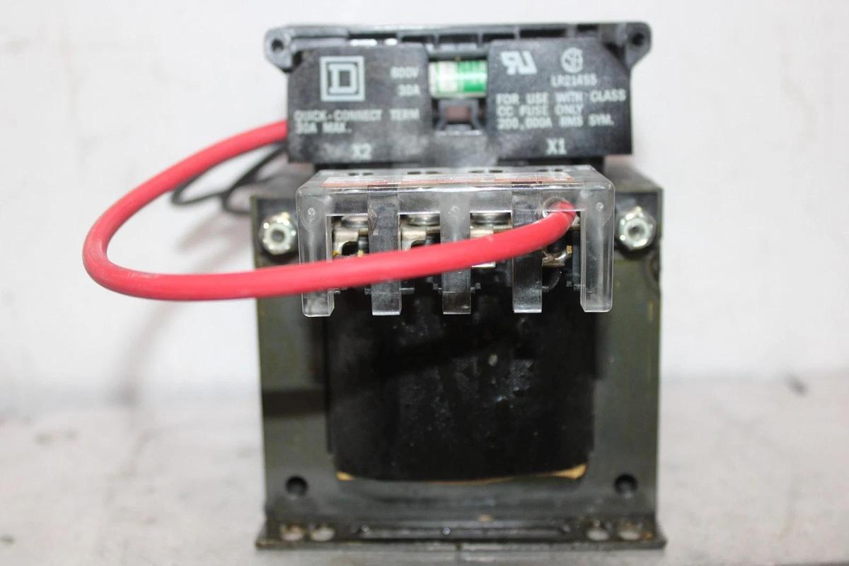 Used SQUARE D TRANSFORMER 9070TF250D1 0.25 KVA HIGH: 240/480 VOLT LOW: 120 VOLT