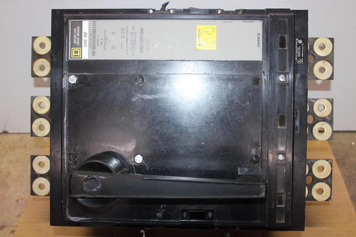Used SQUARE D DC CIRCUIT BREAKER PAF362000DCM021433 W/ AUX. SWITCH & SHUNT TRIP