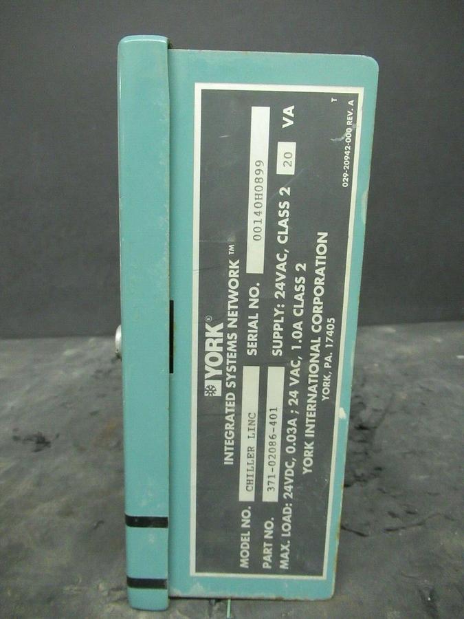 Used YORK ENCLOSED CHILLER LINC ADVANCED PROCESSOR CARD 2 371-02086-401 035-14683-315