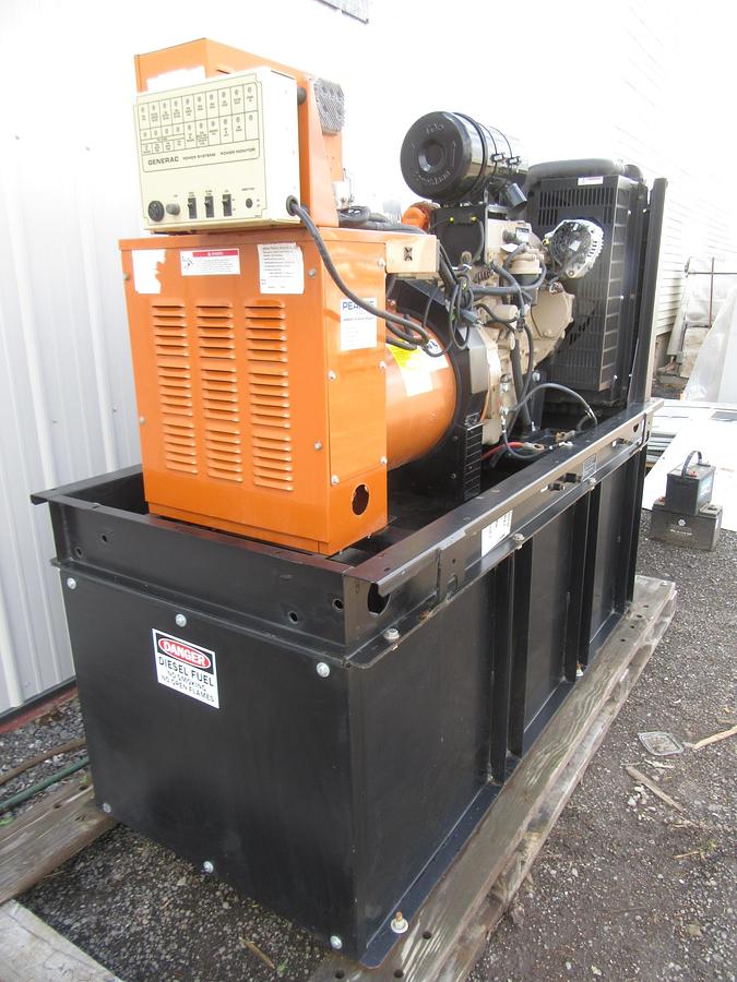 Used 30 KW DIESEL GENERATOR GENERAC 120/240 VOLT SINGLE PHASE 569 HOURS VIDEO WE SHIP